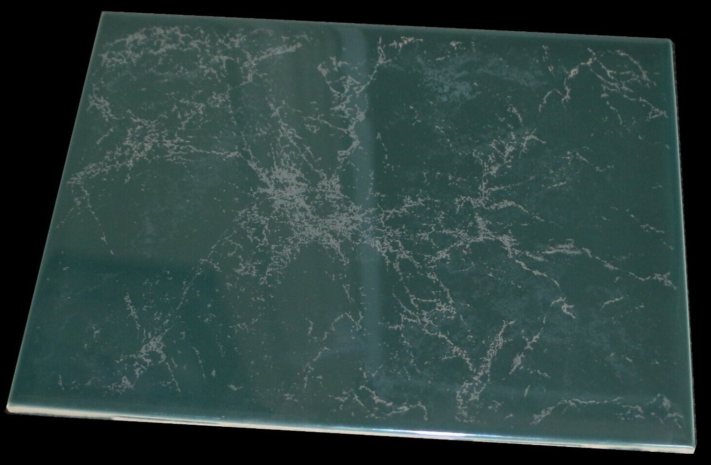 6×8 Tile Ceramic Marbleized Green Glossy Bathroom Bath Remodel Border Wall 1 pc