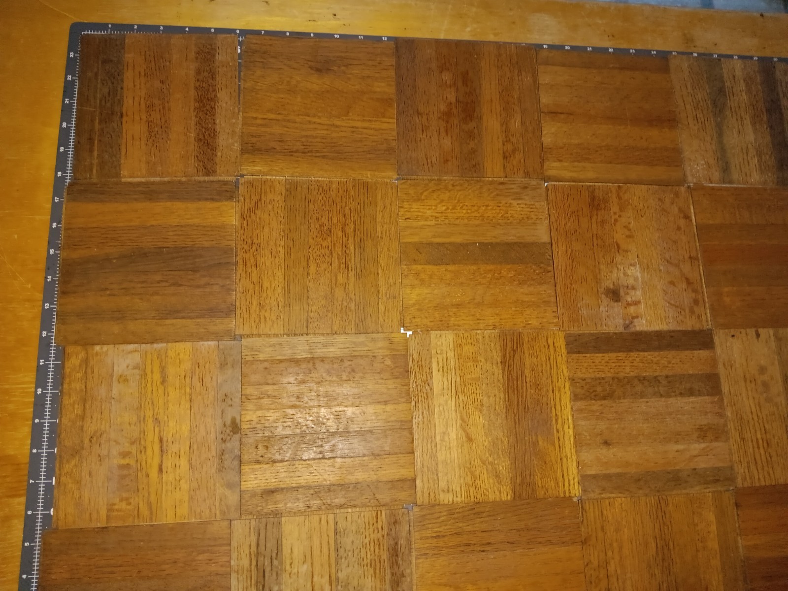 Reclaim VTG COLOR TILE Solid Oak Parquet Flooring 24 pieces = 6 SQ FT. OPTIONS!