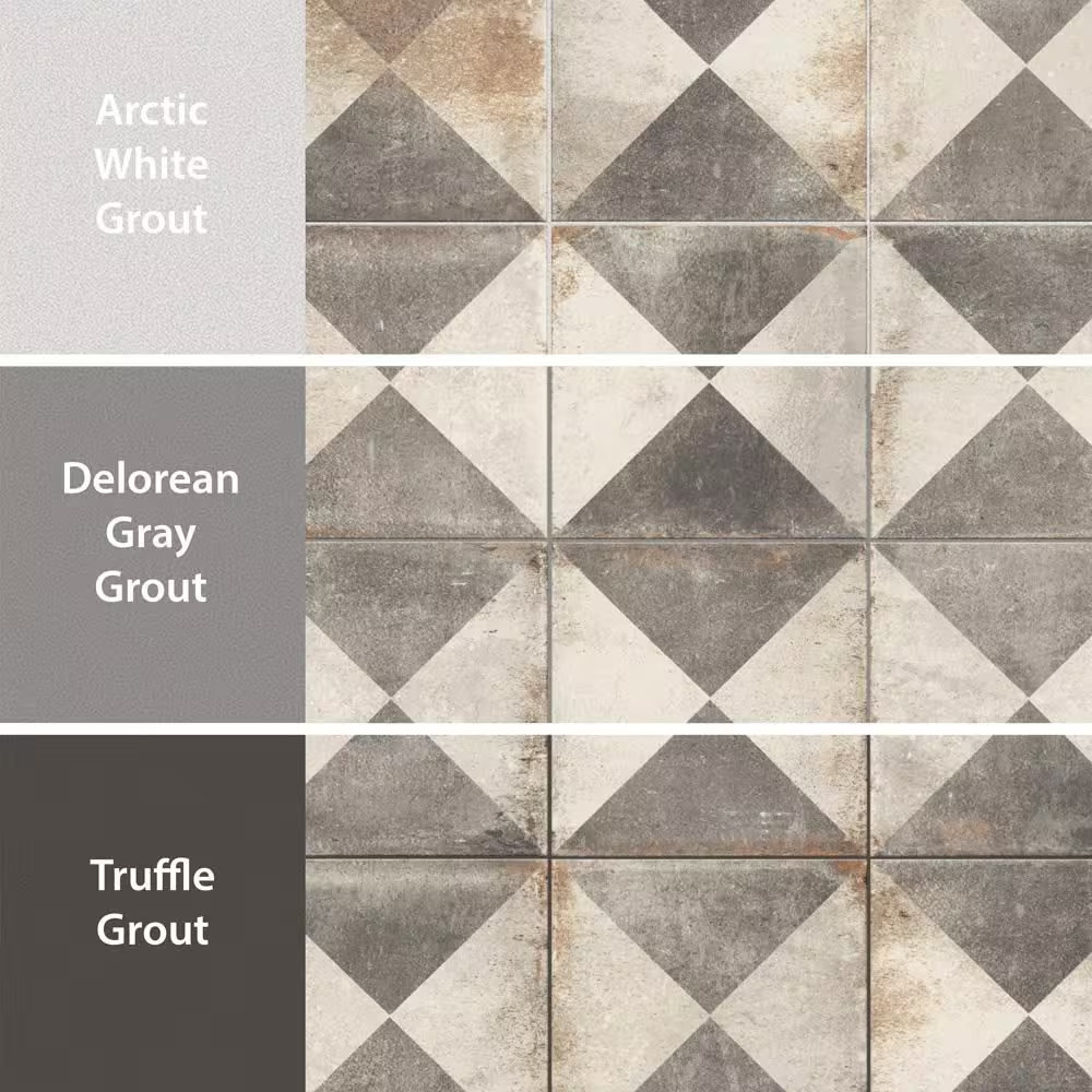 D’Anticatto Decor Triangoli 8-3/4 In. X 8-3/4 In. Porcelain Floor and Wall Tile