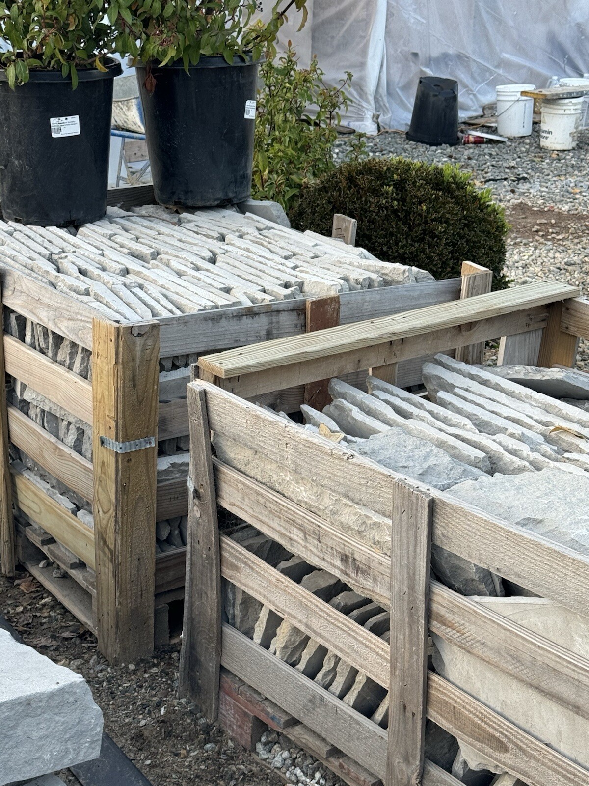 Grey Limestone Cladding And Pavers Random Widths , Pavers And Blocks Available
