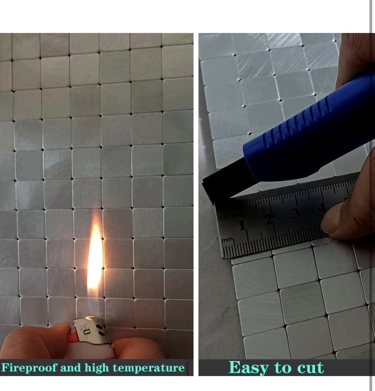 10Sheets Peel and Stick Backsplash Tile for Kitchen, Self-Adhesive Mosaic Tile