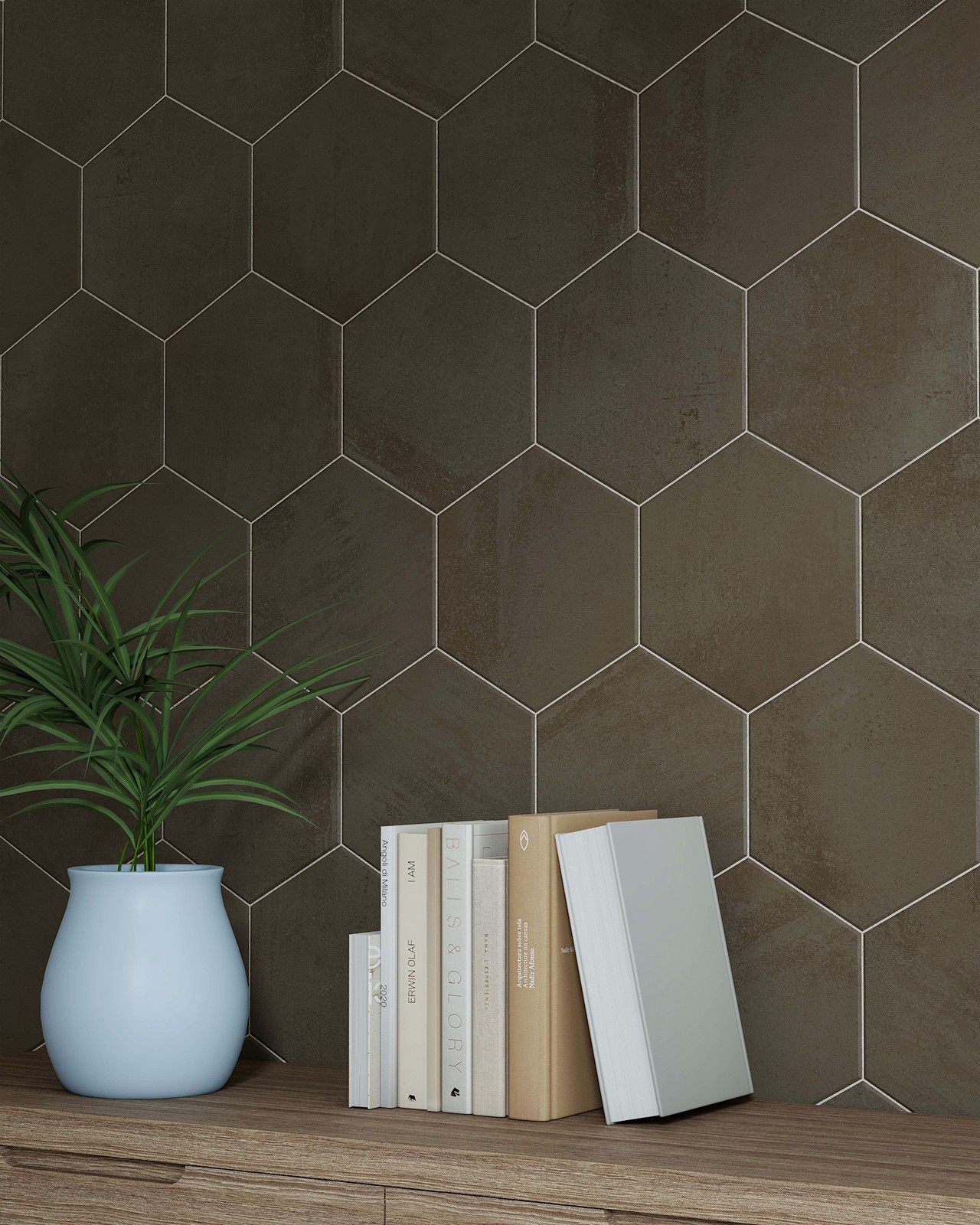Cruz Bay Studio MKT61138 Arcadian – 9″ x 10″ Geometric Wall Tile – Desert Sands
