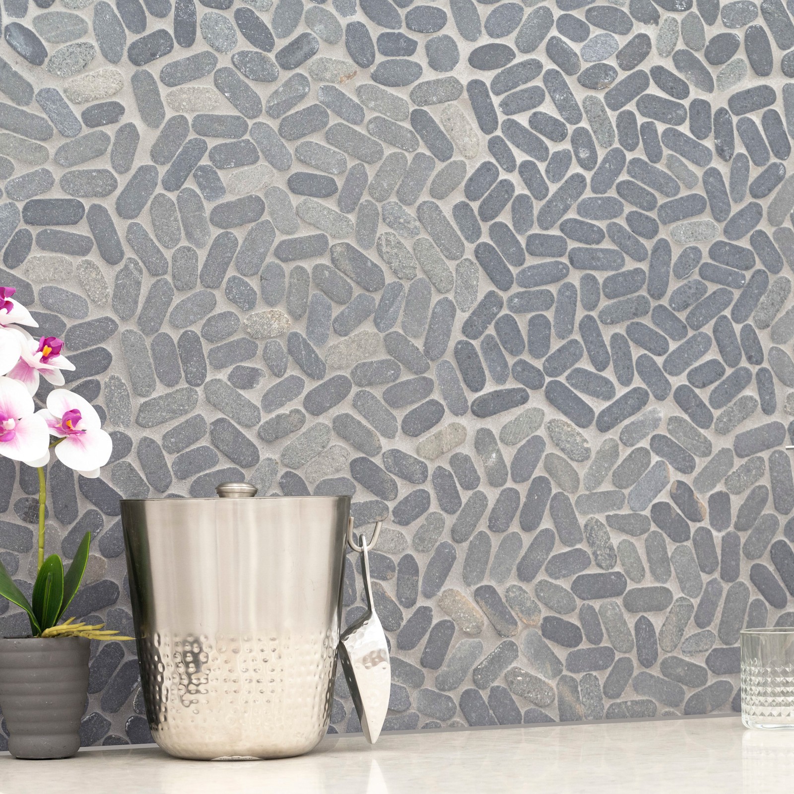 Ackland AKM-S-MA12X12PBT-CA Marvella – 12″ x 12″ Marble and – Timber Cut