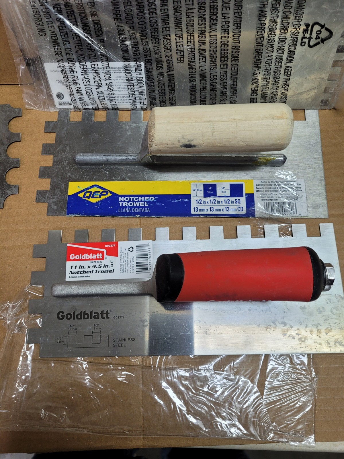 4 New Tile Trowels