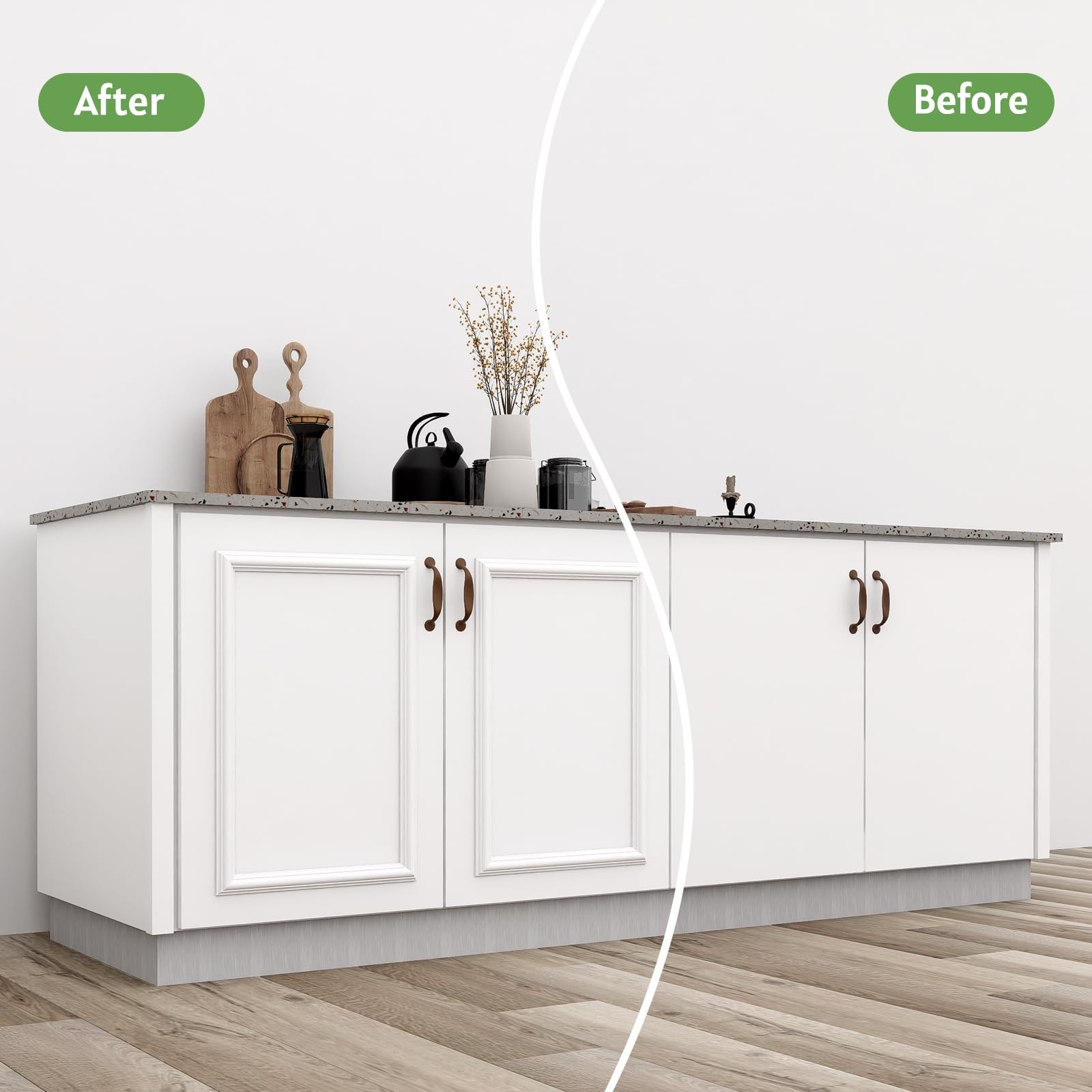 Peel and Stick Wall Molding, 4 Set 16″ x 20″ Premade Wainscoting Panels, Read…
