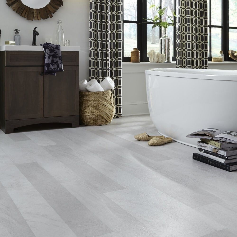 Mannington Waterproof Vinyl MAX020 AduraMax Meridian Porcelain 6×48