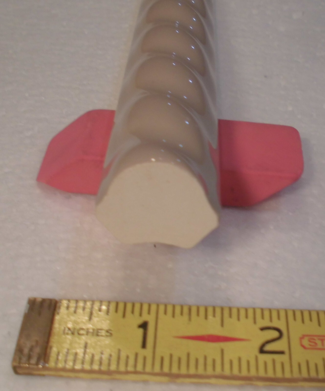 1pc. Darker Fawn Beige Color, Ceramic Sizzle Liner Rope Tile 3/4″ X 6″ NEW