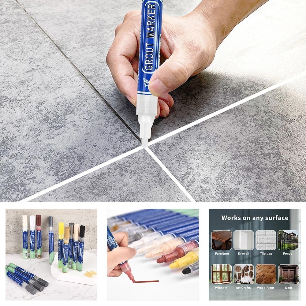Anti Mould Grout Pen For Revives Restores Tile In White Grey Black Beige Brown