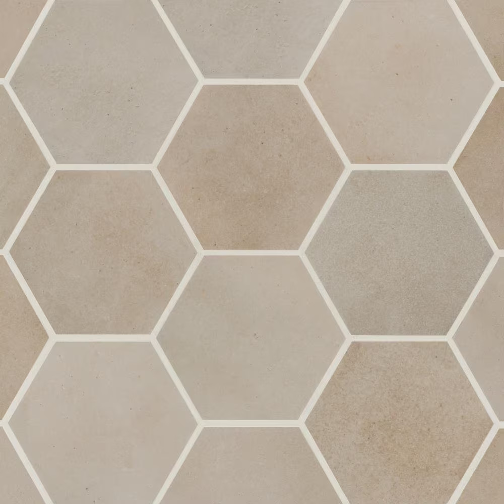 Celine Hexagon 4 In. X 5 In. Matte Taupe Porcelain Floor Tile (4.68 Sq. Ft./Case