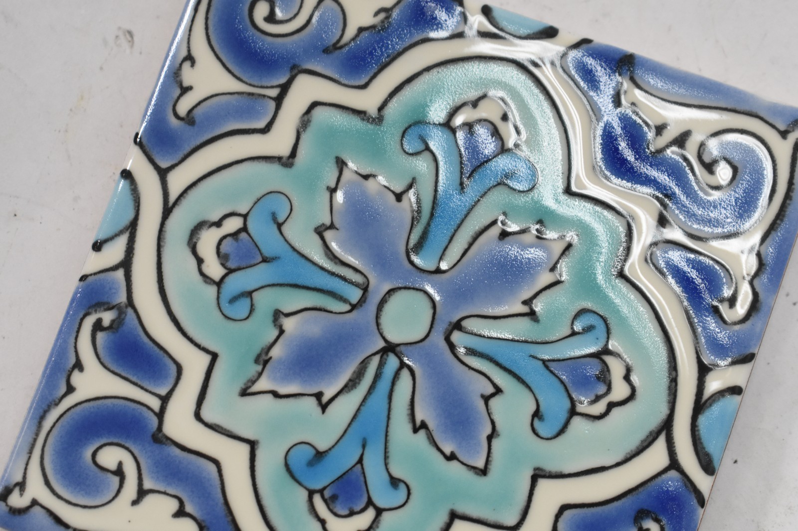 10 Doremail Decorative Hand Printed Ceramic Tiles 4″x4″ Replacement Home Decor