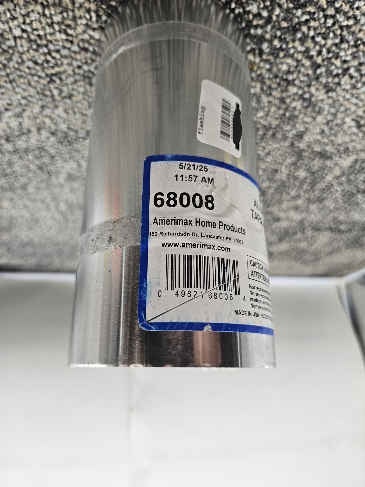 Amerimax 68008: 8 inch x 50 ft. Mill Finish Aluminum Roll Valley Flashing