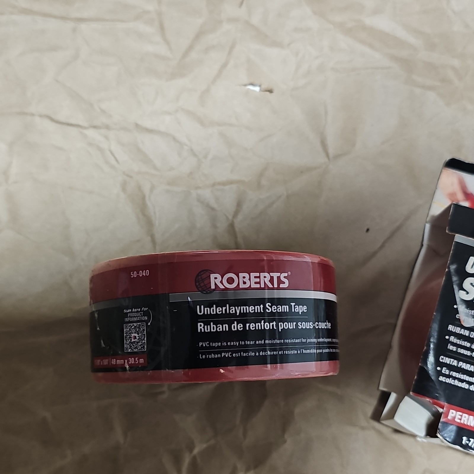 2 Roberts Underlayment Seam Tape 1-7/8 in x 100 ft Red Moisture Resistant 50-040