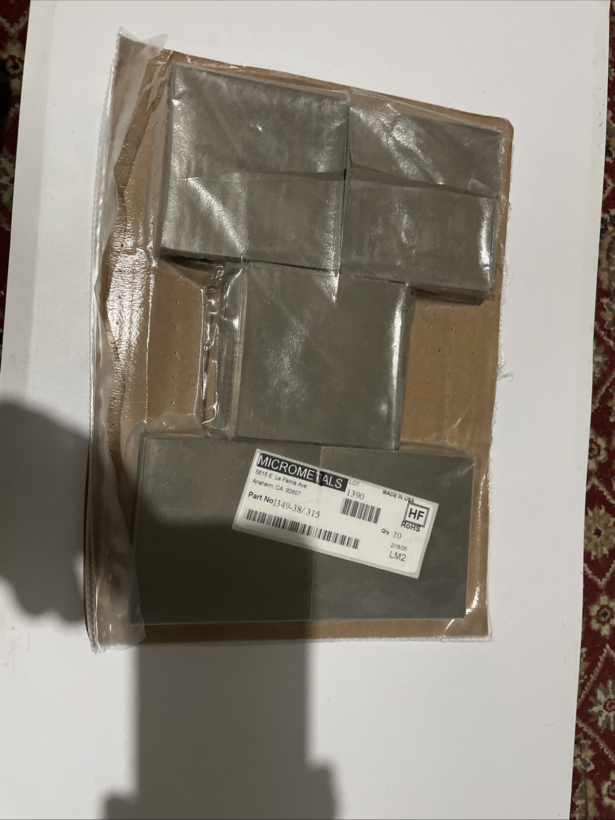 Micrometals I349-38/.315 Floor Shield Tile 3.5″ X 3.5″ ZPFLOORSHLD