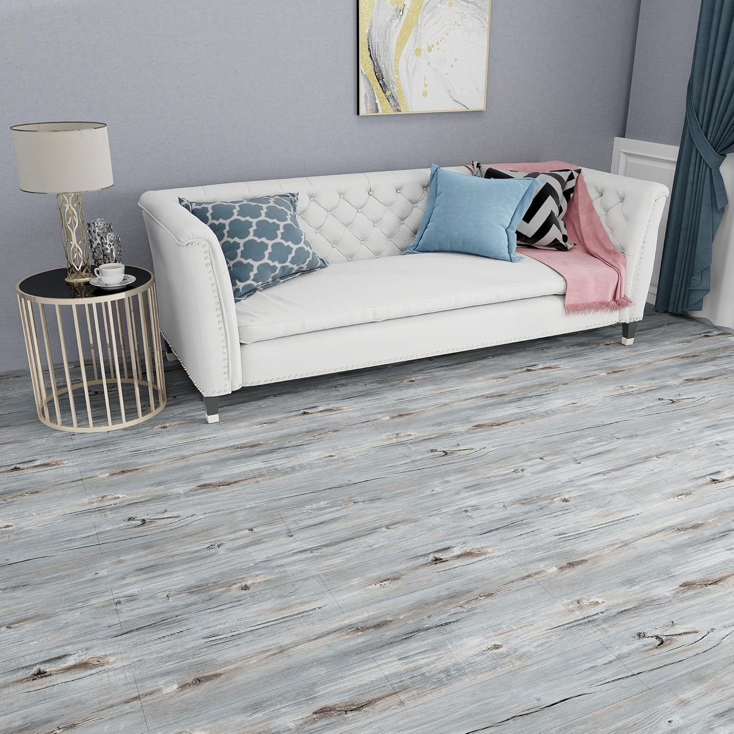 72 Pack Mediterranean Direct-Hit Waterproof Vinyl Flooring – Easy Installation-~