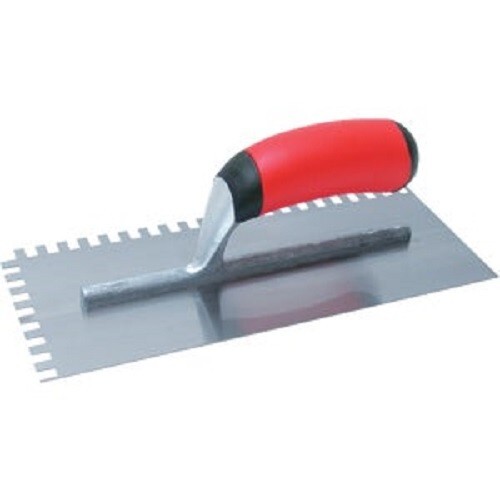 (1-pk) QLT 1/4 x 3/8 x 1/4 In. Square Notched Trowel w/Soft Grip Model: 15672