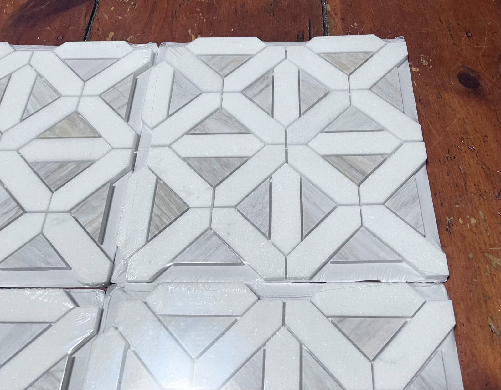 MSI Angora Geometric Pattern 12″ x 12″ Polished MarbleMosaic Tile(10 sq ft/Case)