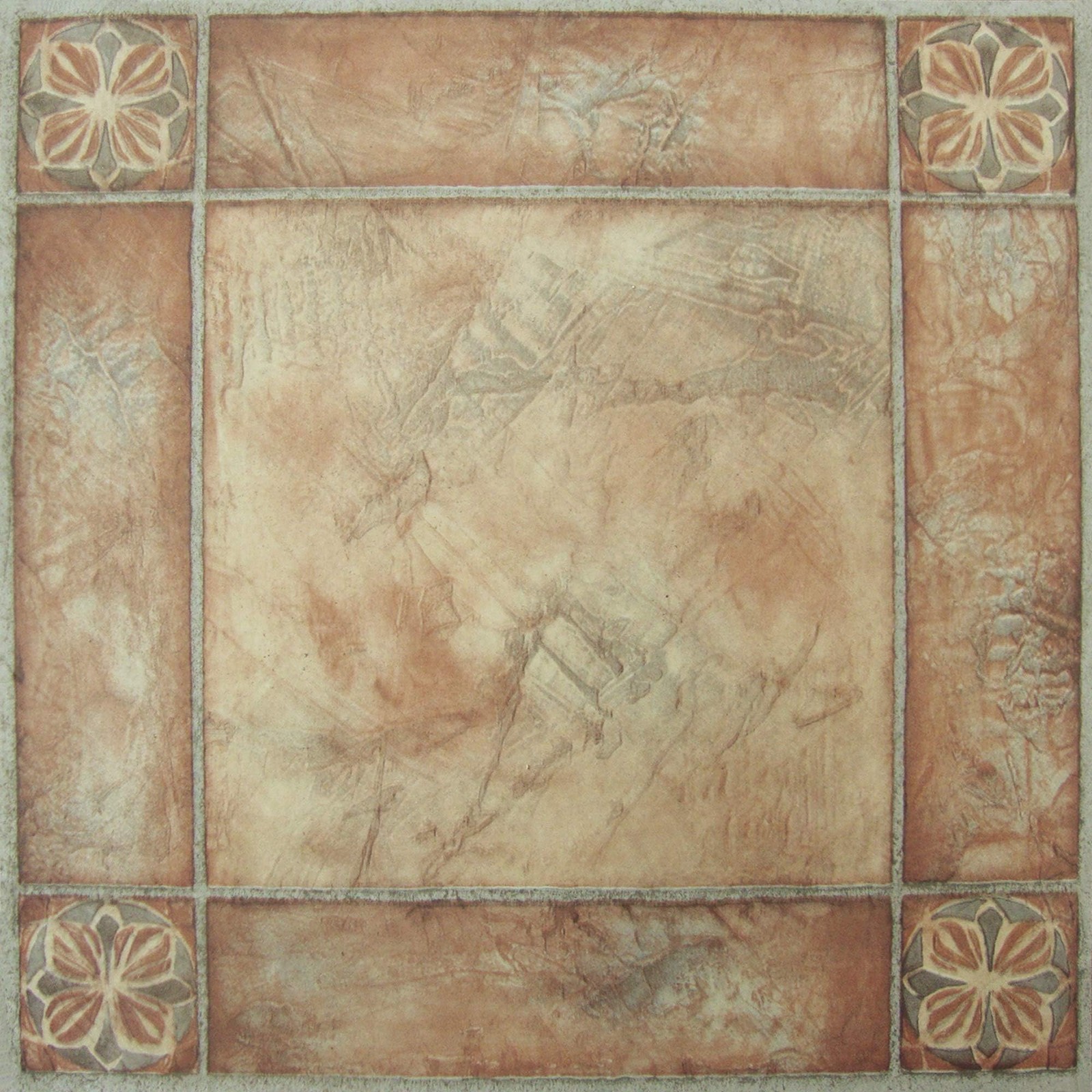 Sterling Self Adhesive 12-Inch Vinyl Floor Tiles, 20 Tiles – 12″ x 12″, Spani…