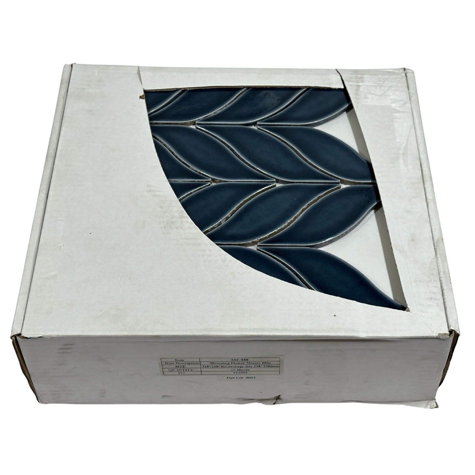 SOCI SSE-888 Winspear Navy Glossy Cambria Wall Tile Backsplash 10 Pack 11.5×12.5