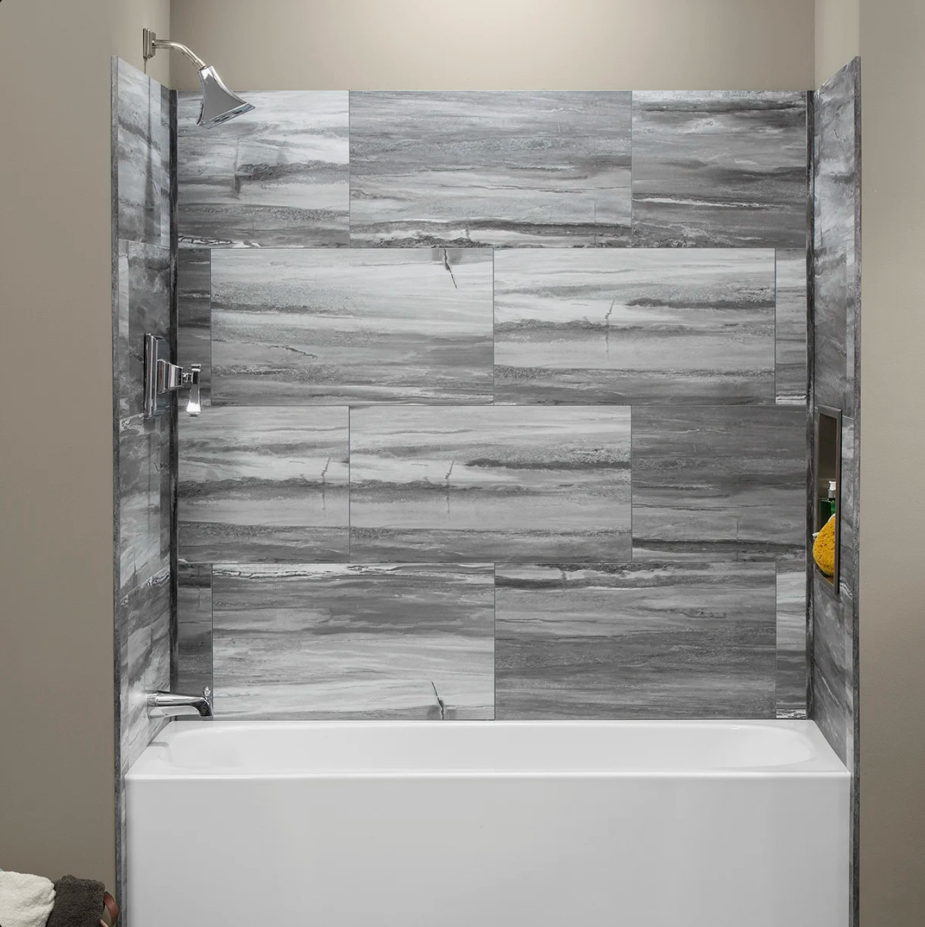 Palisade 25.6 in. x 14.8 in. Tile Shower and Tub Surround Kit