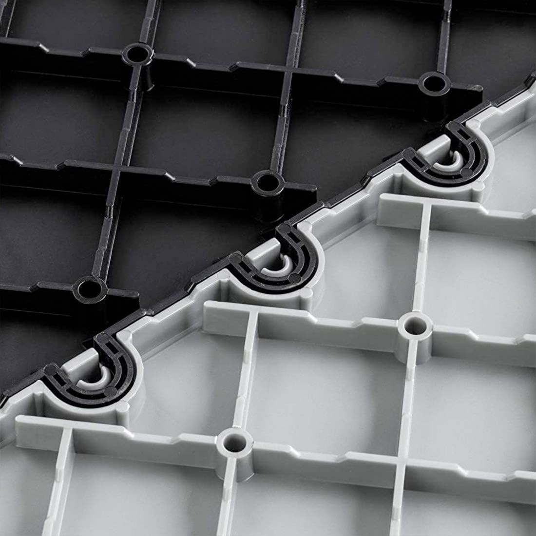 Looped Edge Garage Floor Tile 12 x 2.75 x 0.5 in Black 10-Piece Set