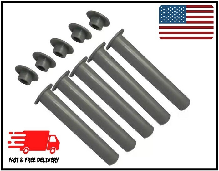 Sleeve and Cap 1/2 in x 4 in UV Resistant Plastic Pool Fence DIY Gray (5-Pack)