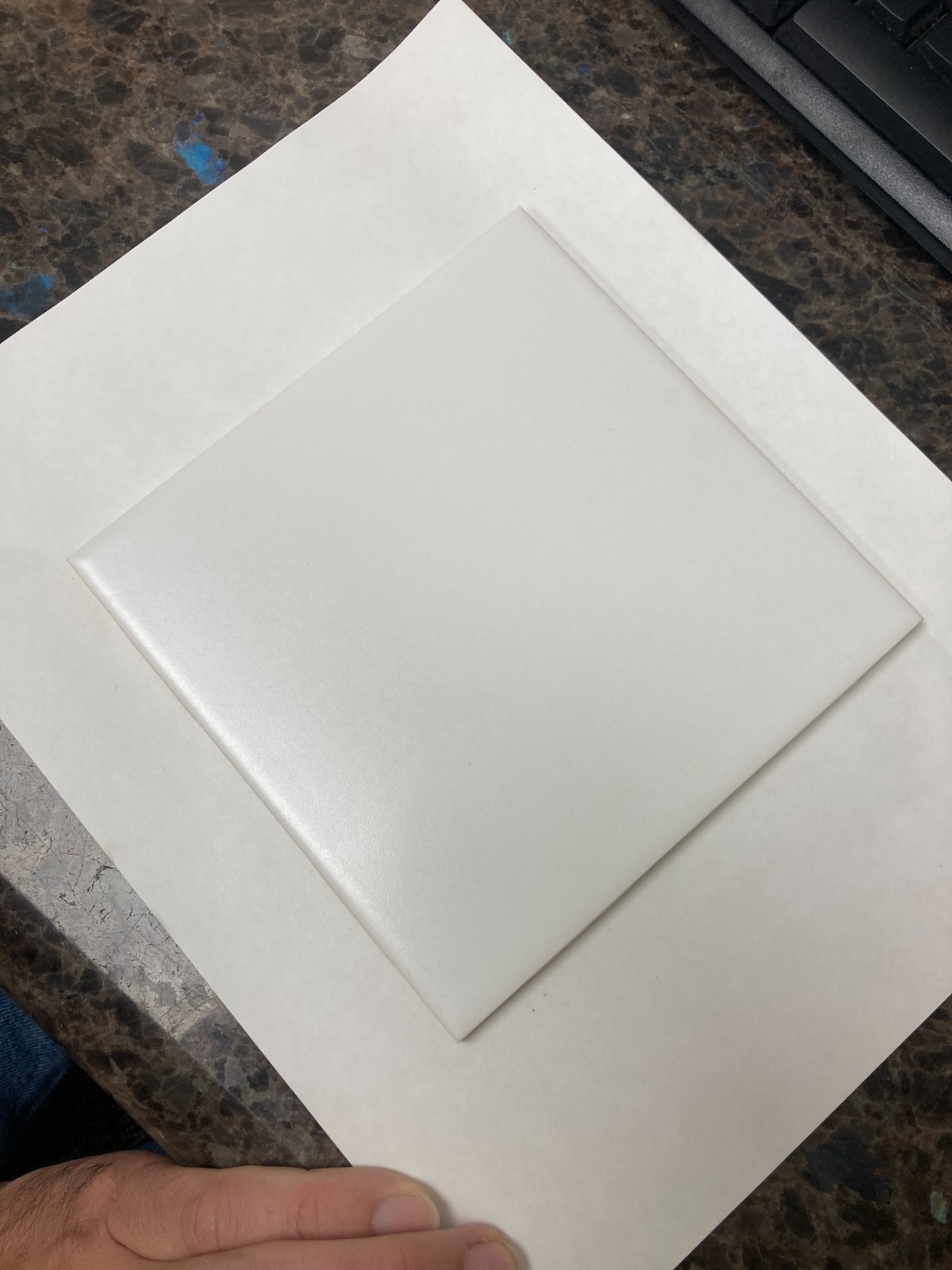 6×6 Tile Matte Off White Loose Wall Ceramic US Ceramics MG670-66 Sample Piece