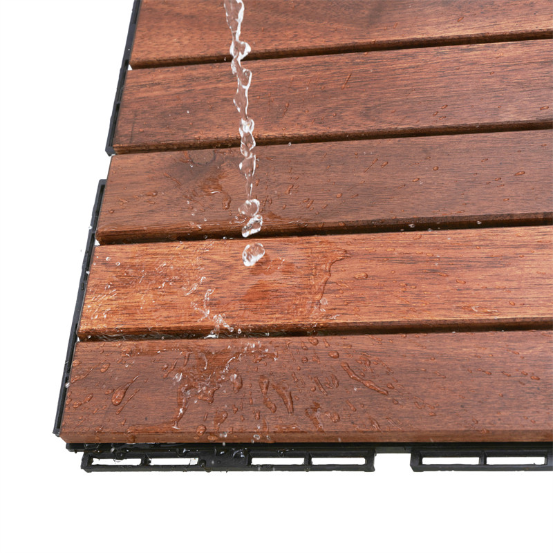 10/20/30PCS Interlocking Deck Tiles Wood Flooring Balcony Patio Paver 12″ *12″