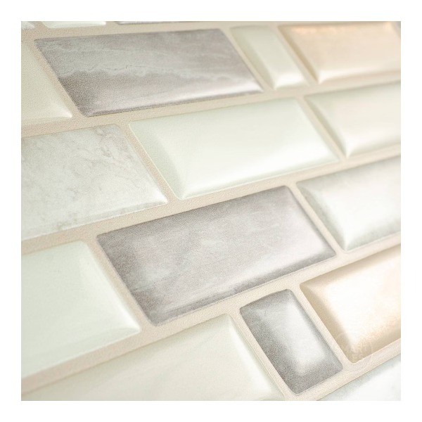 Crescendo Ciotta 4pk Peel and Stick 3D Backsplash: Washable Vinyl Tile Paper