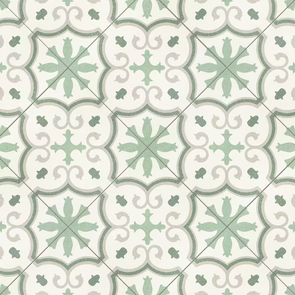 Monteca Green 9-3/4 In. X 9-3/4 In. Porcelain Floor and Wall Tile (10.88 Sq. Ft.