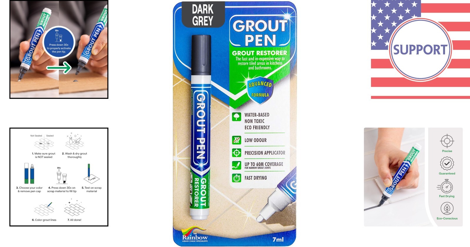 Grout Renewal Made Simple: Dark Grey Paint Marker for Effortless DIY Projects