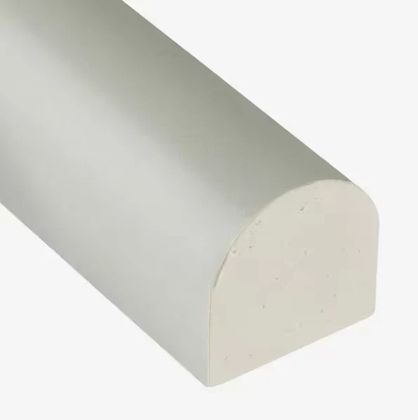 Greecian White Pencil Molding 0.75 in. x 1 in. Polished Resin Wall Tile-20/case