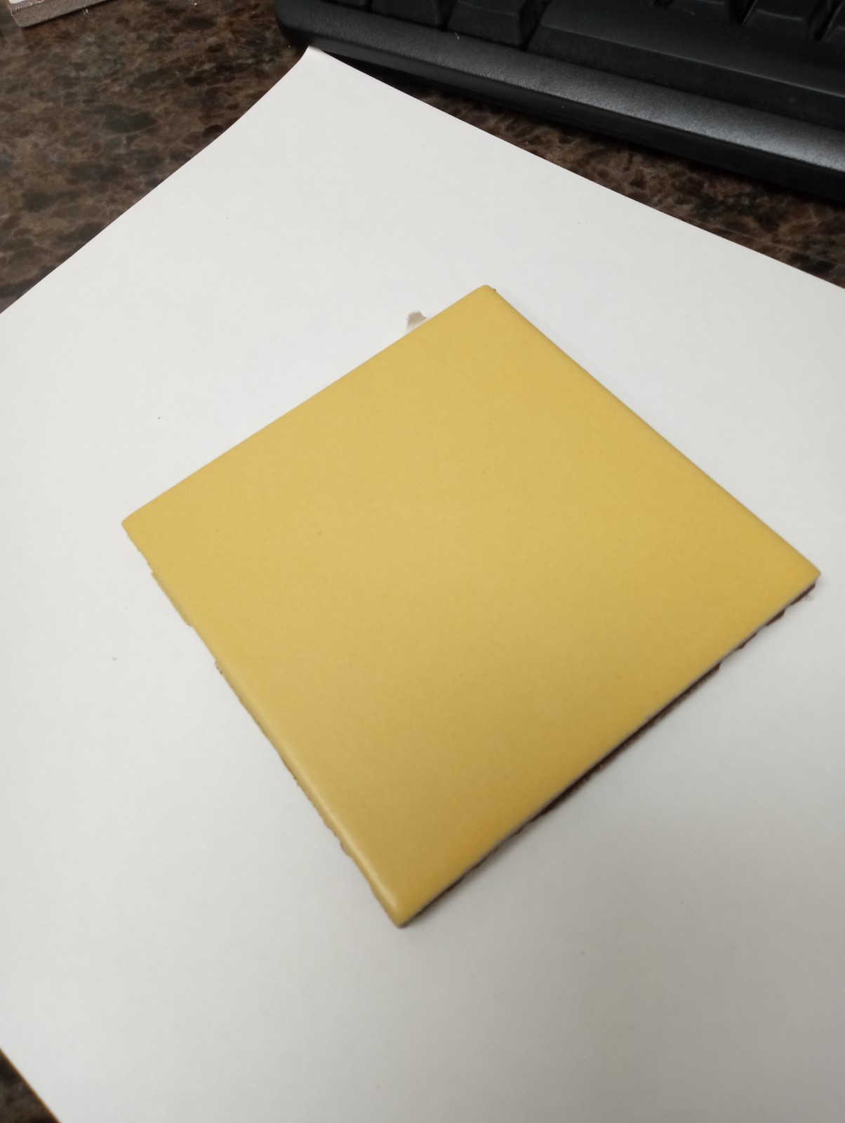 4×4 Tile Matte Sunlit Yellow Wall Remodel Ceramic C#643-536 Sample