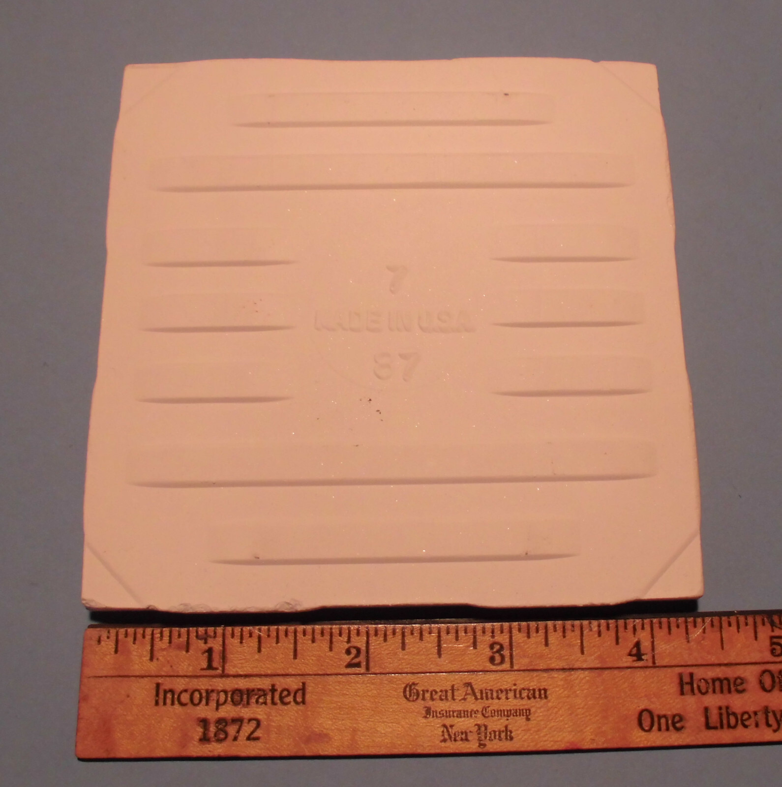 1 pc. Ceramic Tile *Golden Sparkle – Gold Dust* 4-3/8″- 4-5/16″ Robertson Co.