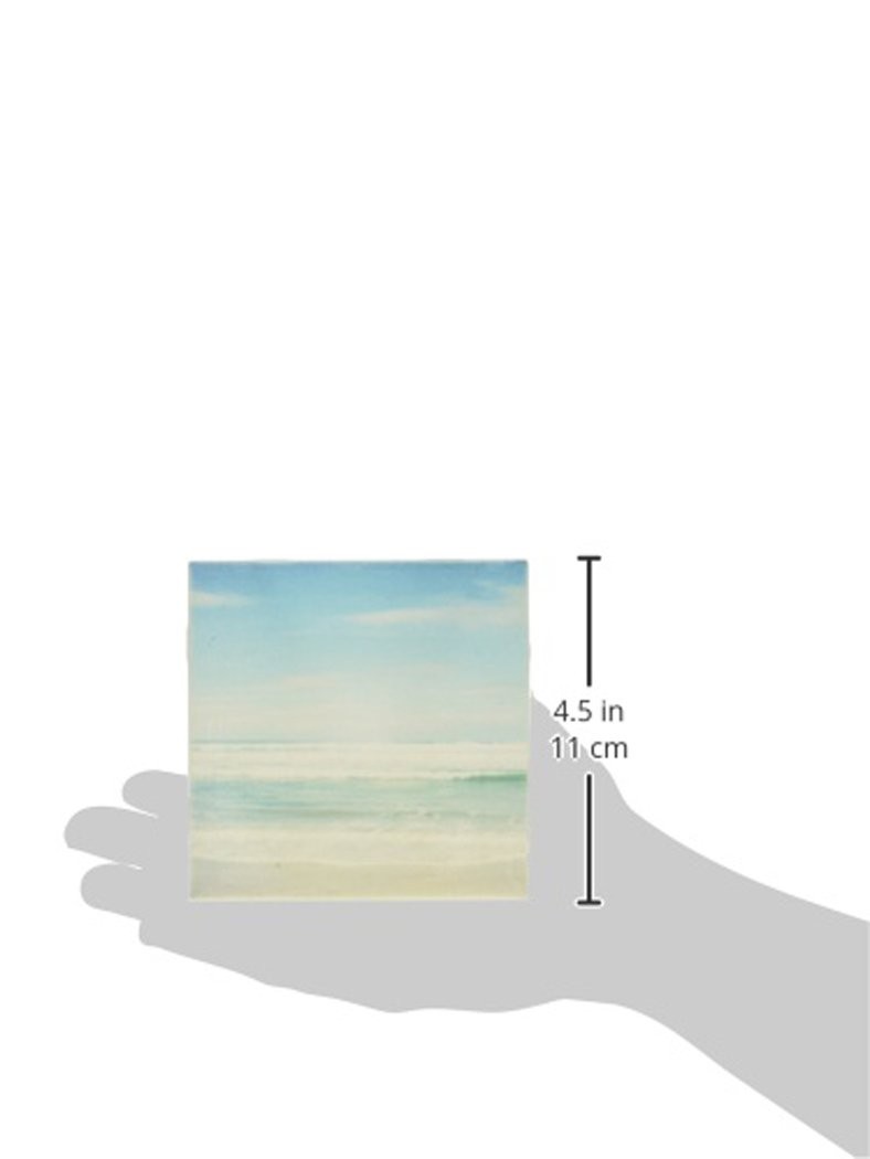 3dRose ct_164479_1 Gentle Ocean Waves Beach Theme Art Ceramic Tile, 4″