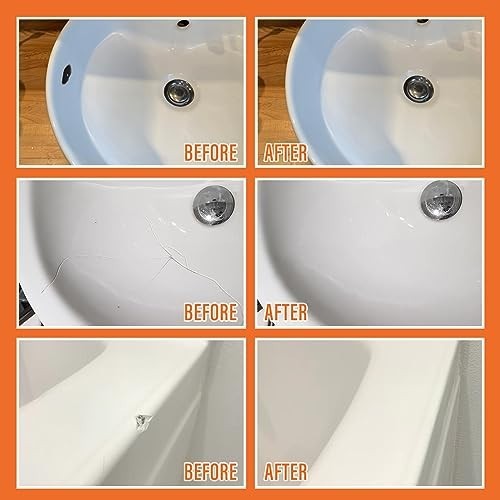 High-Gloss Porcelain Repair Kit for Sinks, Tiles & Tub – Fix Chips & Cracks Fast