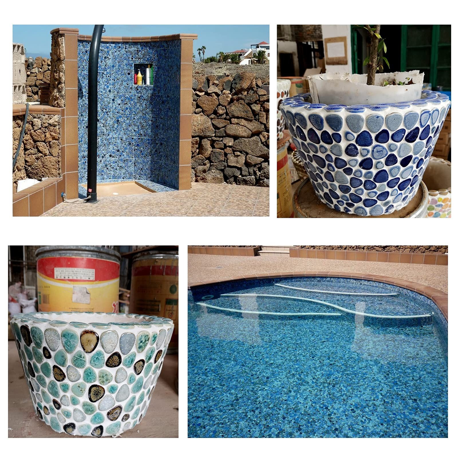 200g Ceramics Mosaic Tiles Random Color Raindrops Shape Mosaic Ceramics Piece…