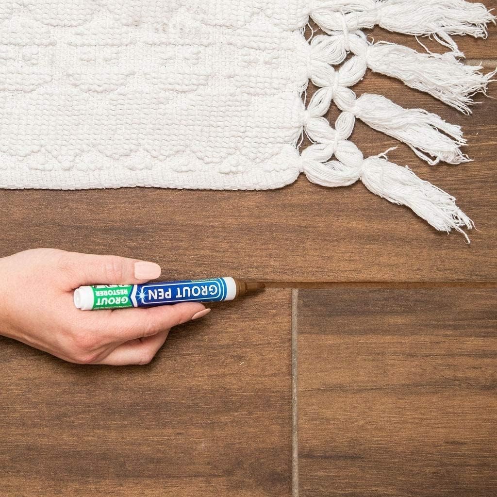 Grout Pen Brown Tile Grout Paint: Waterproof, Narrow 5mm Tip (7mL) – 3 Pack