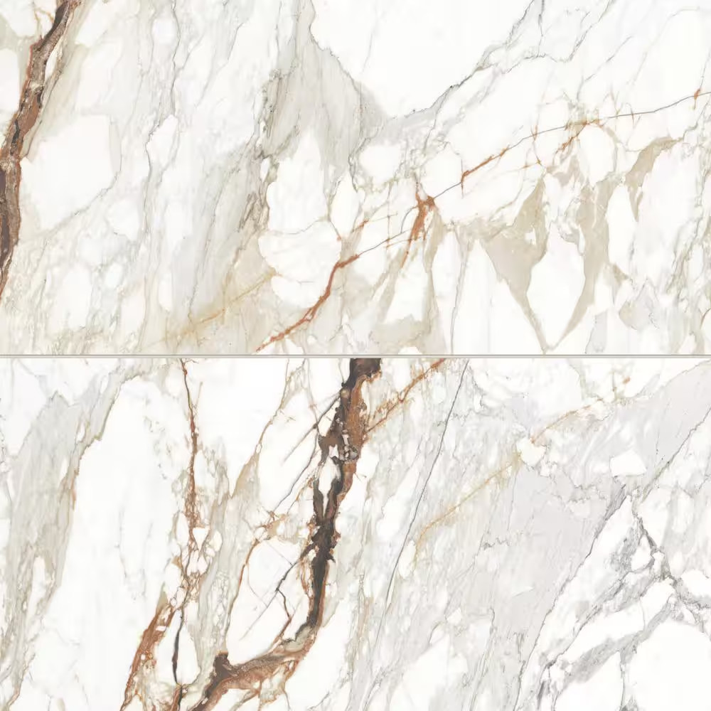 Prati 24 In. X 48 In. Polished Calacatta Macchia Vecchia Porcelain Tile (15.5 Sq