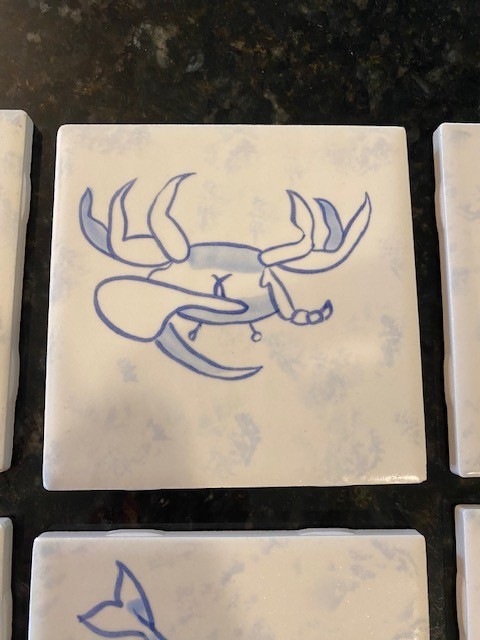 Decorative Wall Tile – Ocean Themed 12 Tiles
