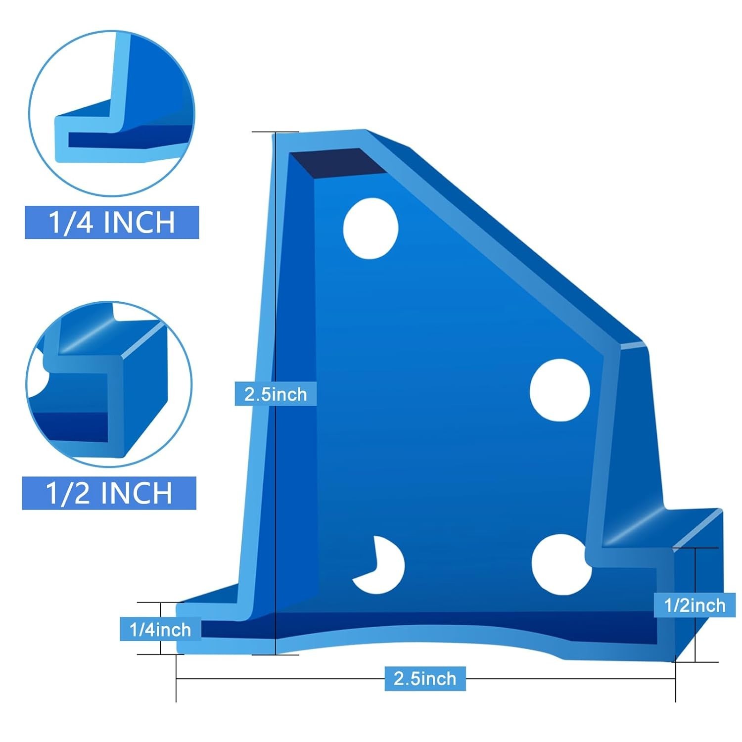 Effortless Floor Installation with 20 Triangular Spacers – 1/4” & 1/2” Options