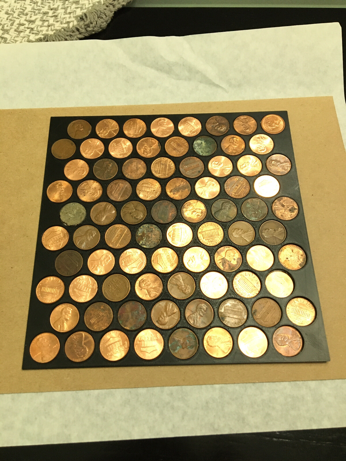 Penny Tile Template jig Real US currency Mosaic Pattern 7.25×7.25”