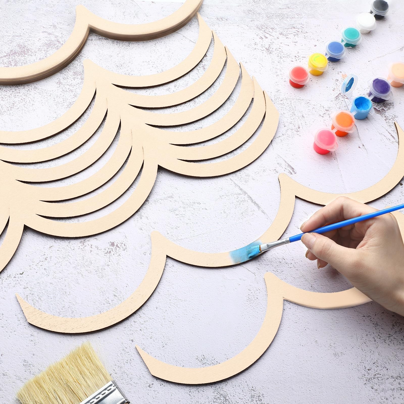 Unfinished Scalloped Decorative Wood Trim 15.75 x 2.9 Inch Scalloped Wood Mol…
