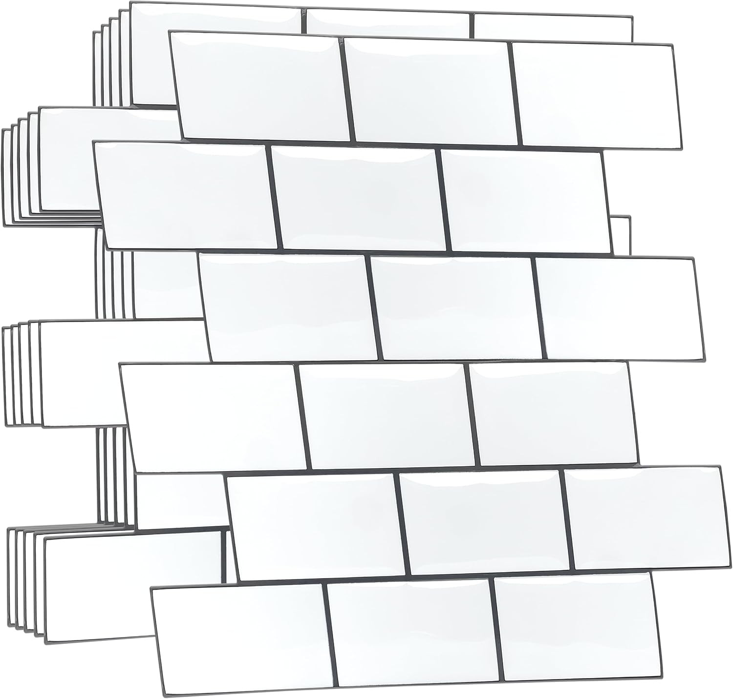 20 Sheets Peel and Stick Kitchen Backsplash Tile Stickers Self Adhesive Stick on