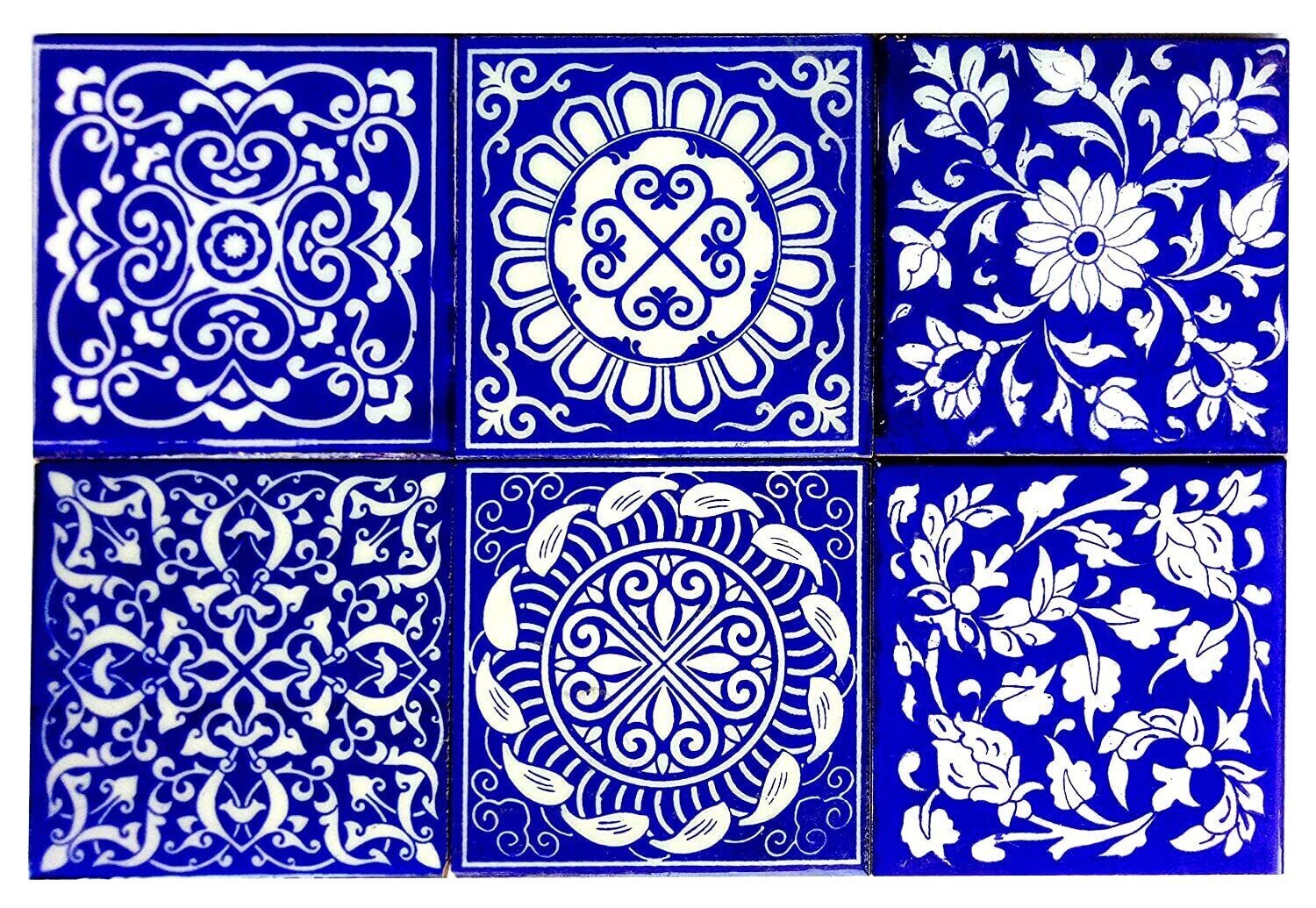 Home Decor Tile Ceramic High Lighter Wall Tiles 4 x 4 Inch Set of 6 Tiles