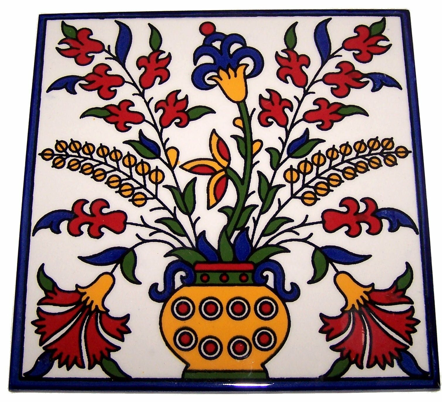 Modular Hand Painted Tile from Jerusalem Model I – 6 Inches – Asfour Outlet TM