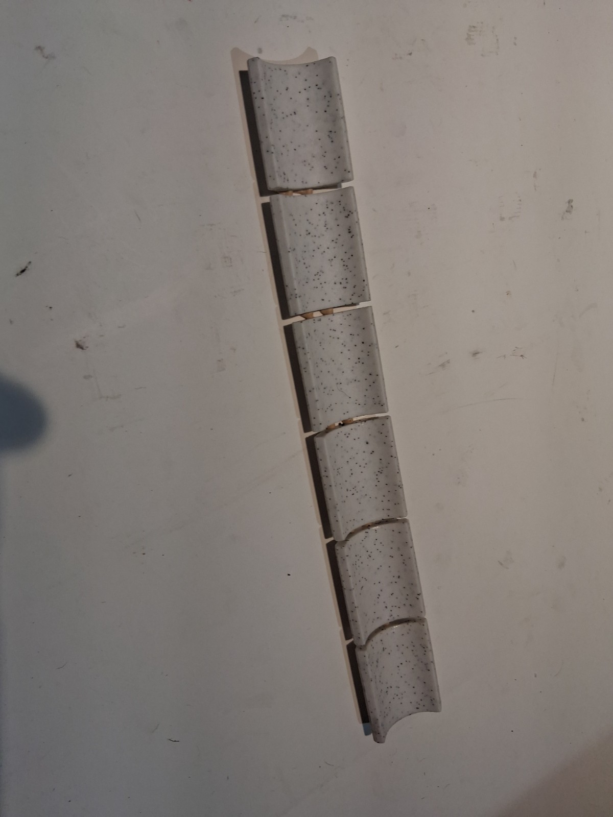 Daltile Keystone Cove Base Tile 1x 1″H 2″L 12″L Strip Unglazed Peppered White