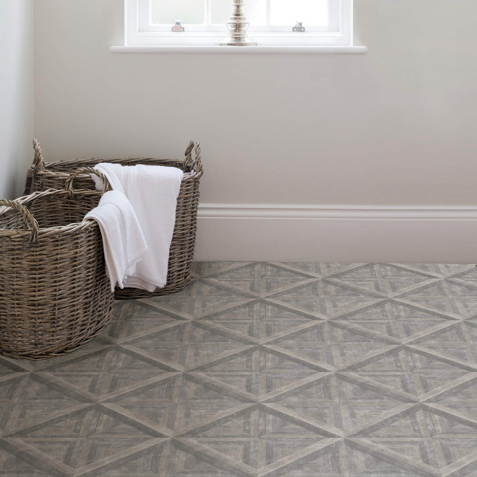 Townhouse Grey Peel & Stick Floor Tile FP3295 Home Vinyl Decor DIY 1 PCS Fit