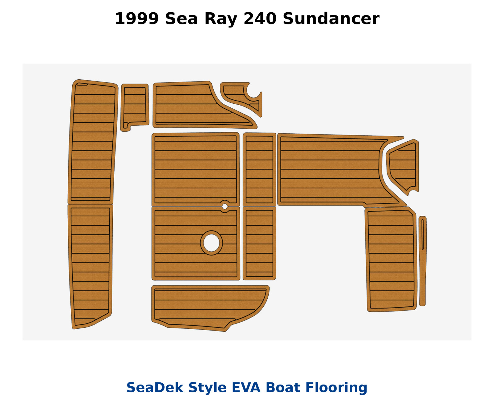 1999 Sea Ray 240 Sundancer SeaDek Style EVA Boat Flooring Deck Pads
