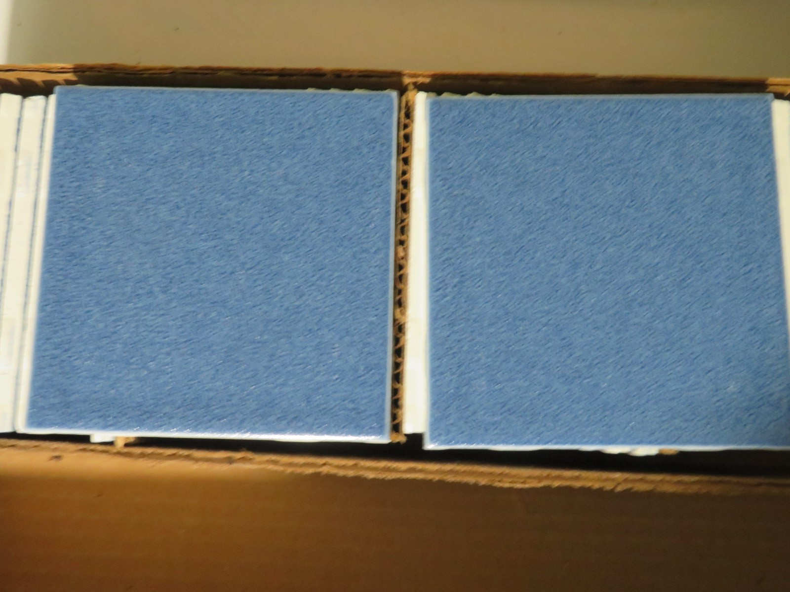 4 pcs American Olean Vintage New Crystalline Cobalt Square Ceramic Tile 4.25″