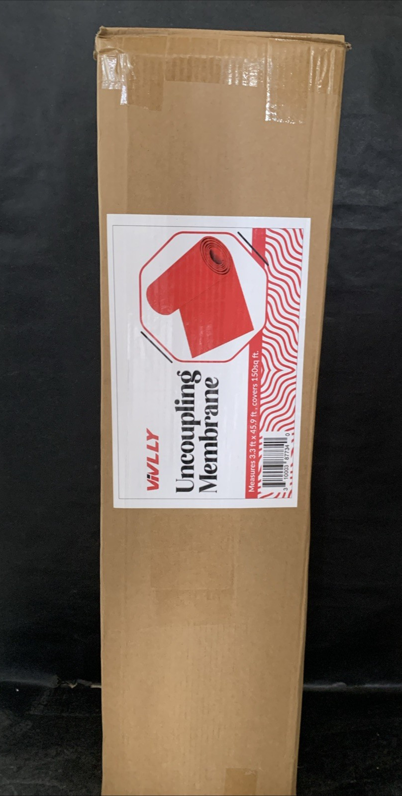 Vivlly 1/8” Uncoupling Membrane Waterproof Floor Underlayment 150 Sq Ft